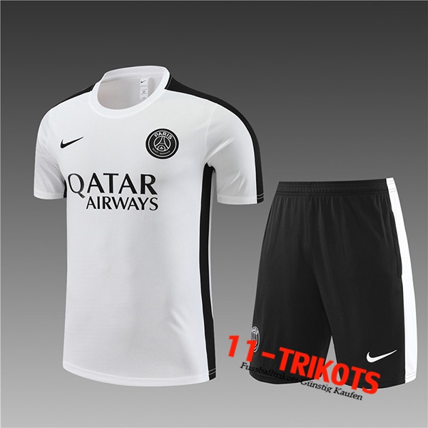 PSG Trainingstrikot + Shorts Kinder Wei? 2023/2024