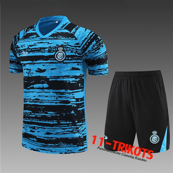 Al-Nassr FC Trainingstrikot + Shorts Kinder Hellblau 2023/2024