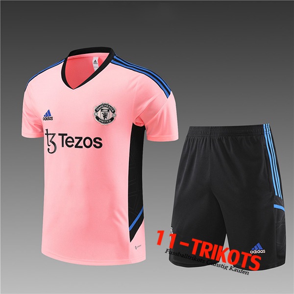 Manchester United Trainingstrikot + Shorts Kinder Rose 2023/2024