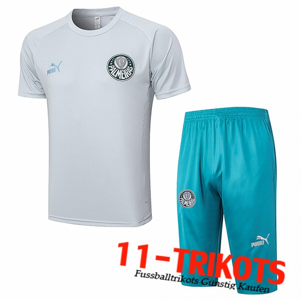 Trainingstrikot + Shorts Palmeiras Hellgrau 2023/2024