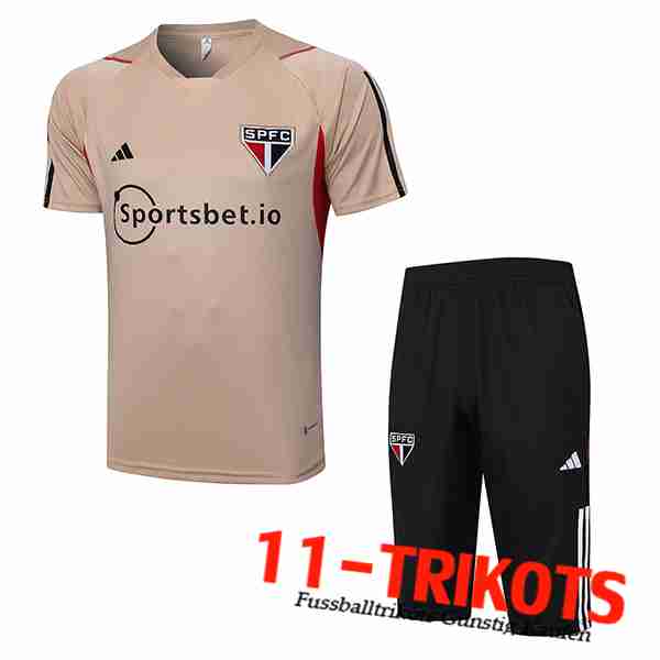 Trainingstrikot + Shorts Sao Paulo FC Gelb 2023/2024