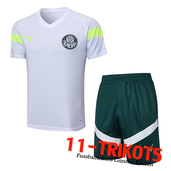Trainingstrikot + Shorts Palmeiras Weiß 2023/2024