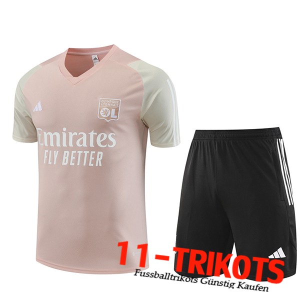 Trainingstrikot + Shorts Lyon Rosa 2023/2024