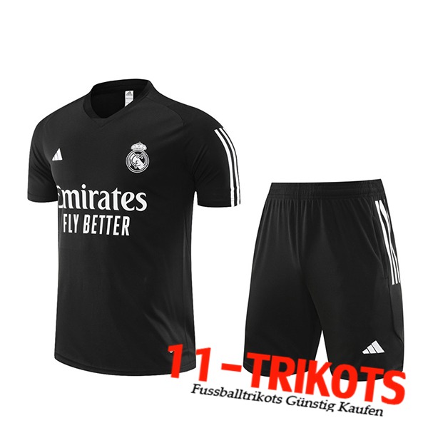 Trainingstrikot + Shorts Real Madrid Schwarz 2023/2024