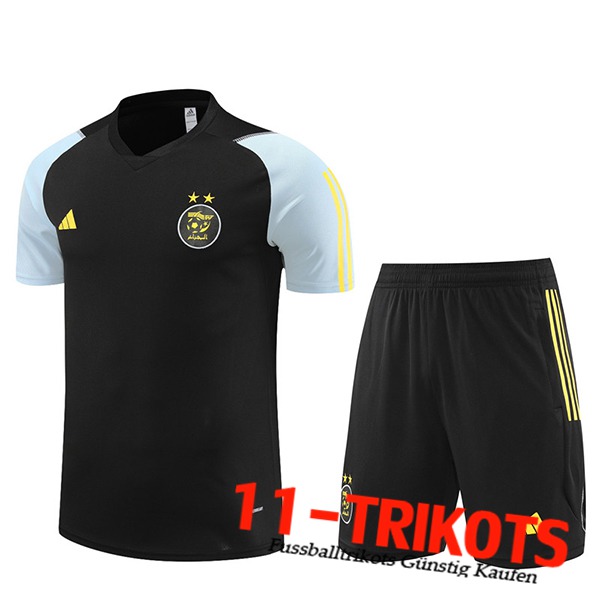 Trainingstrikot + Shorts Algerien Schwarz 2023/2024