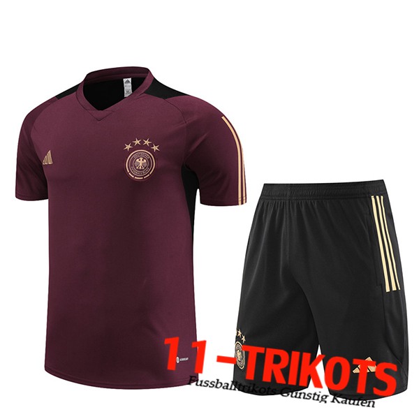 Trainingstrikot + Shorts Deutschland Braun 2023/2024 -02