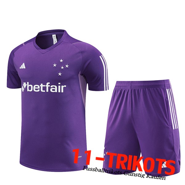 Trainingstrikot + Shorts Cruzeiro lila 2023/2024