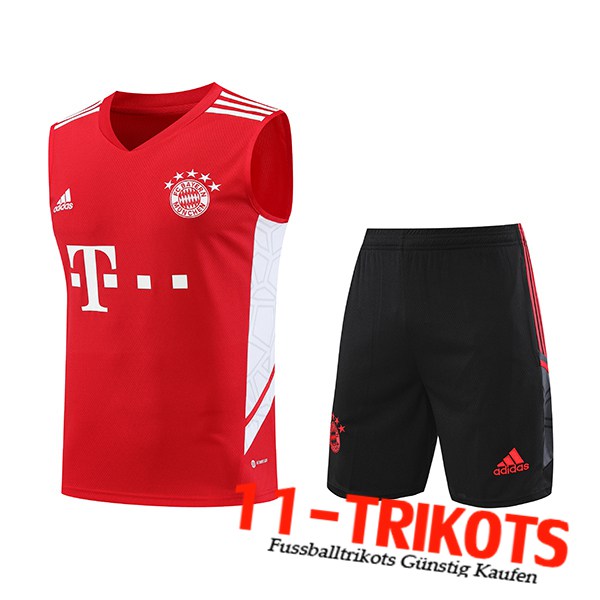 Trainings-Tanktop + Shorts Bayern München Rot 2023/2024 -02