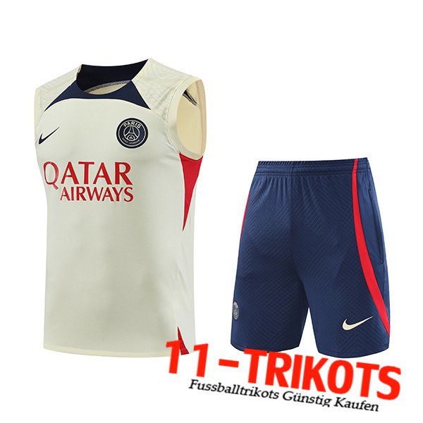 Trainings-Tanktop + Shorts PSG Gelb 2023/2024 -02