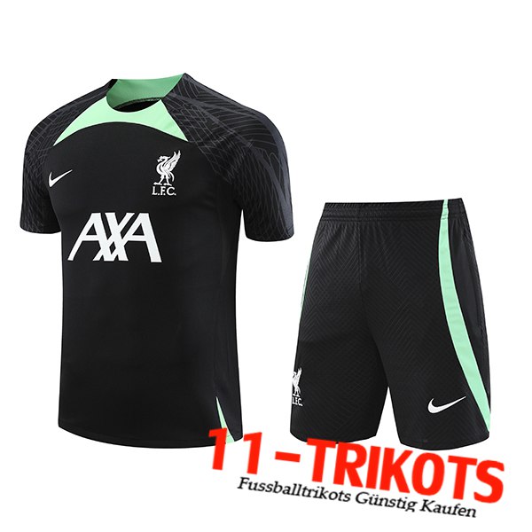 Trainingstrikot + Shorts FC Liverpool Schwarz 2023/2024