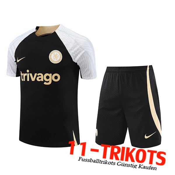 Trainingstrikot + Shorts FC Chelsea Schwarz 2023/2024