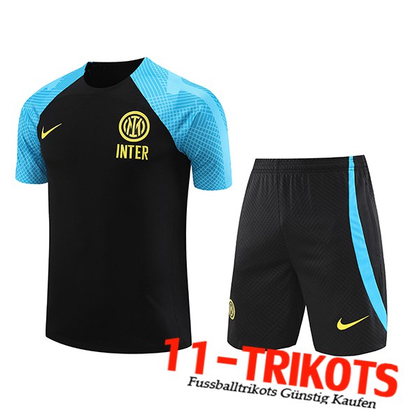 Trainingstrikot + Shorts Inter Milan Schwarz 2023/2024