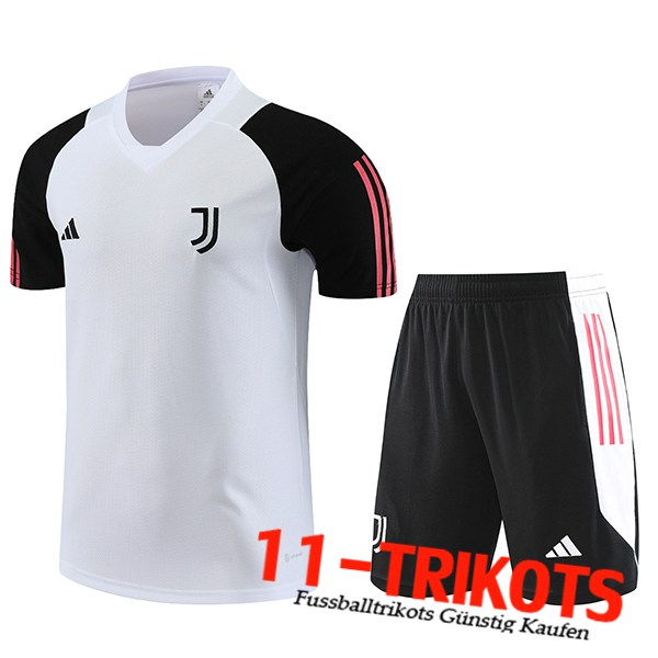 Trainingstrikot + Shorts Juventus Weiß 2023/2024 -02
