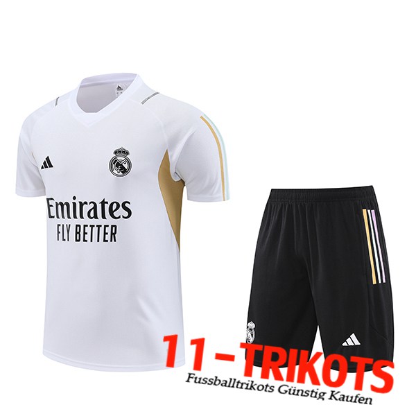 Trainingstrikot + Shorts Real Madrid Weiß 2023/2024 -02