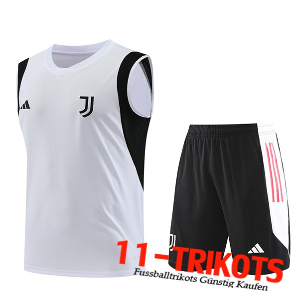 Trainings-Tanktop + Shorts Juventus Weiß 2023/2024 -03