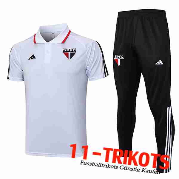 Poloshirt Sao Paulo FC Weiß 2023/2024