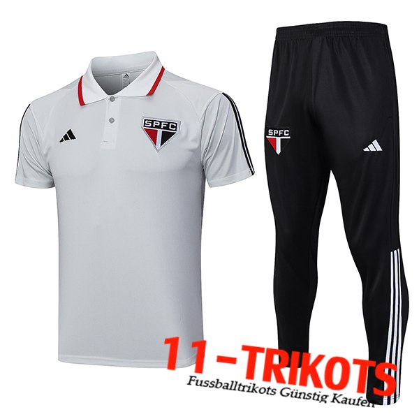 Poloshirt Sao Paulo FC Hellgrau 2023/2024