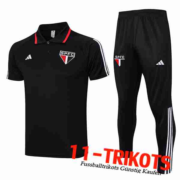 Poloshirt Sao Paulo FC Schwarz 2023/2024