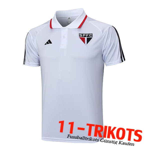 Poloshirt Sao Paulo FC Weiß 2023/2024