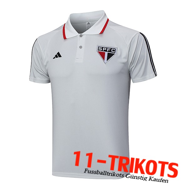 Poloshirt Sao Paulo FC Hellgrau 2023/2024