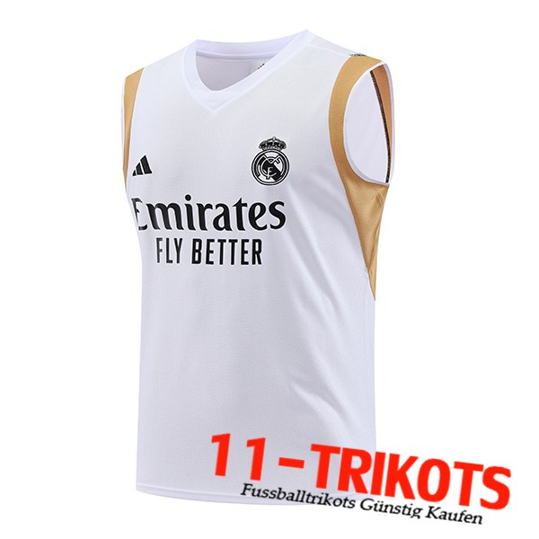 Trainings-Tanktop Real Madrid Weiß 2023/2024 -02