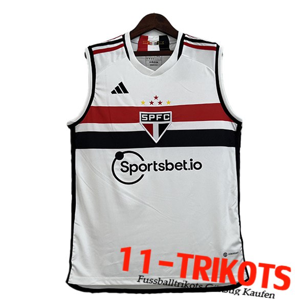 Trainings-Tanktop Sao Paulo FC Weiß 2023/2024