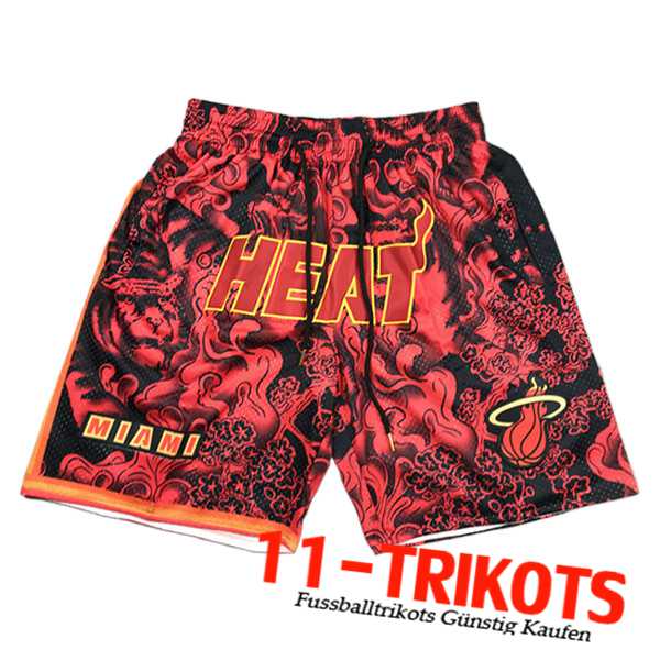 Shorts NBA Miami Heat Schwarz/Rot