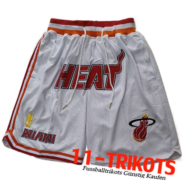 Shorts NBA Miami Heat Weiß -02