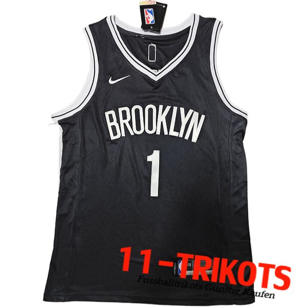 Trikots Brooklyn Nets (BRIDGES #24) 2023/24 Schwarz