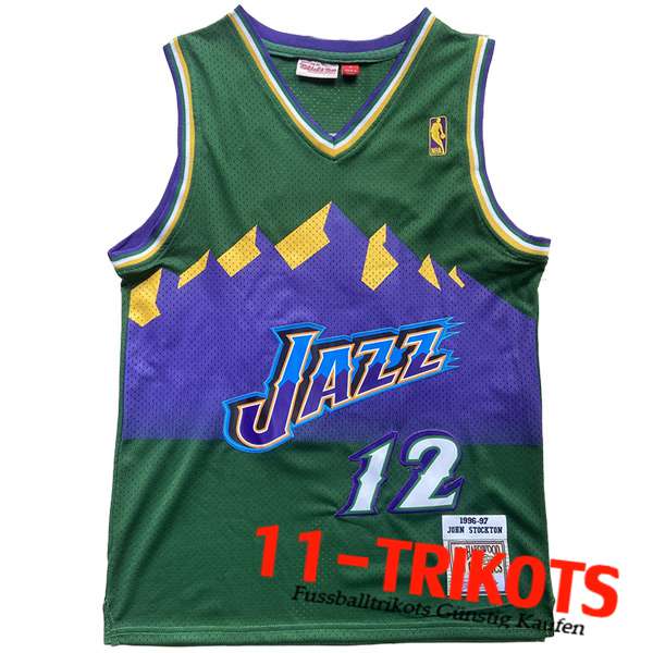 Trikots Utah Jazz (STOCKTON #12) 2023/24 Grün