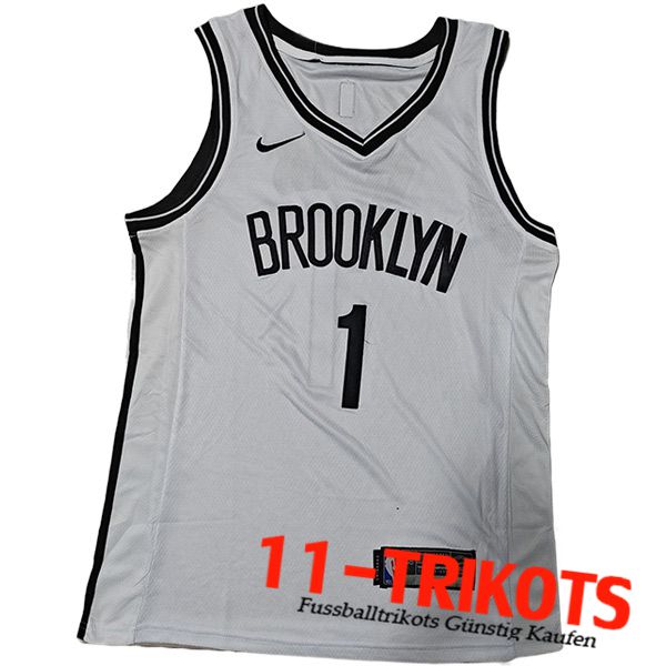 Trikots Brooklyn Nets (BRIDGES #1) 2023/24 Weiß -02