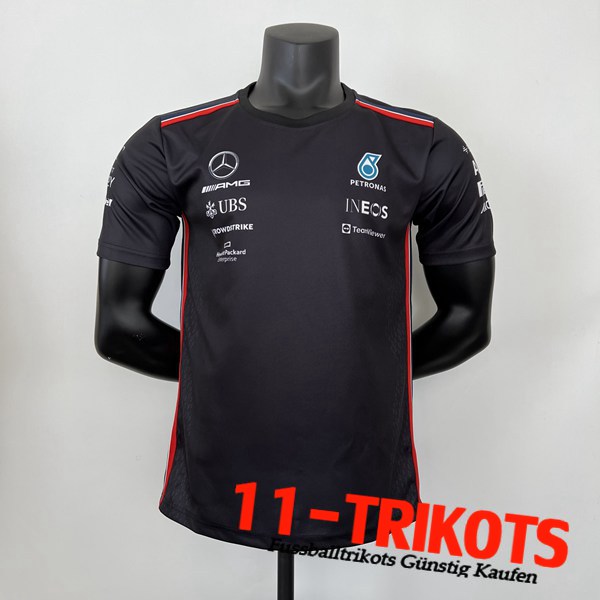 T-Shirt F1 Mercedes Benz Team Schwarz 2023 -02