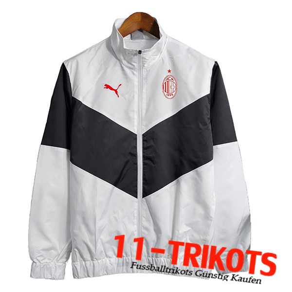 Windjacke AC Milan Schwarz/Weiß 2023/2024