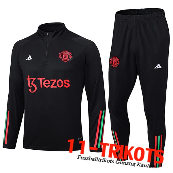 Trainingsanzug Manchester United Schwarz 2023/2024 -02