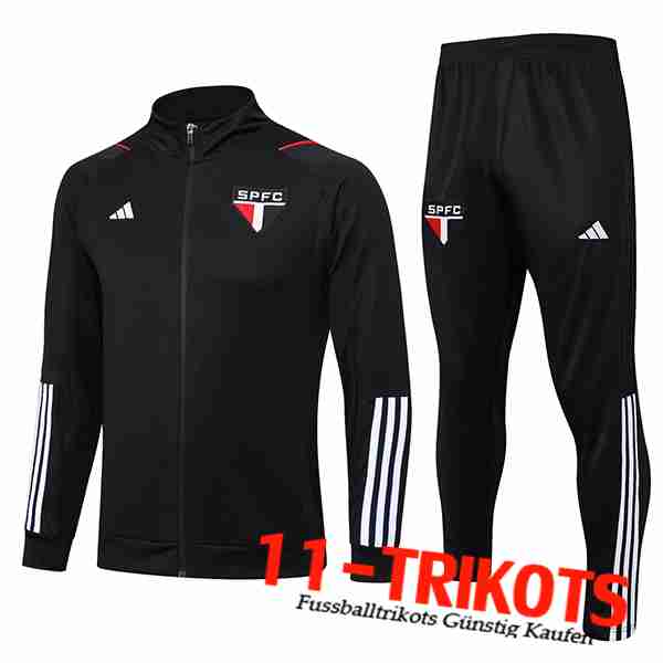 Trainingsanzug (Jacke) Sao Paulo FC Schwarz 2023/2024