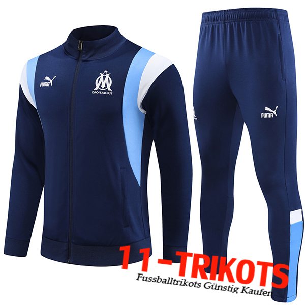 Trainingsanzug (Jacke) Marseille Navy blau 2023/2024