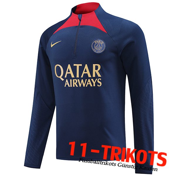 Training Sweatshirt PSG Navy blau 2023/2024