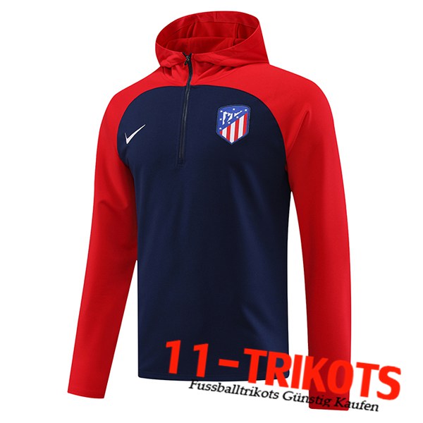 Training Sweatshirt Mit Kapuze Atletico Madrid Navy blau 2023/2024