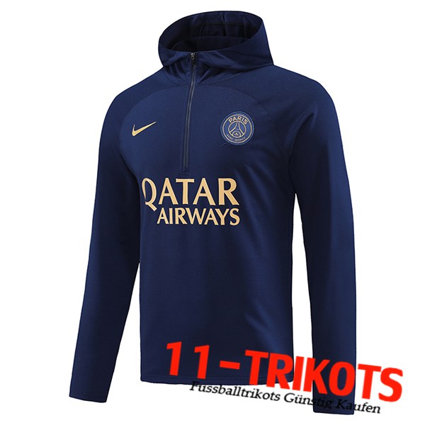 Training Sweatshirt Mit Kapuze PSG Navy blau 2023/2024