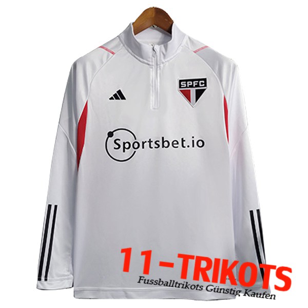 Training Sweatshirt Sao Paulo FC Weiß 2023/2024 -02