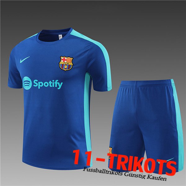 Trainingstrikot + Shorts Barcellona Kinder Blau 2023/2024