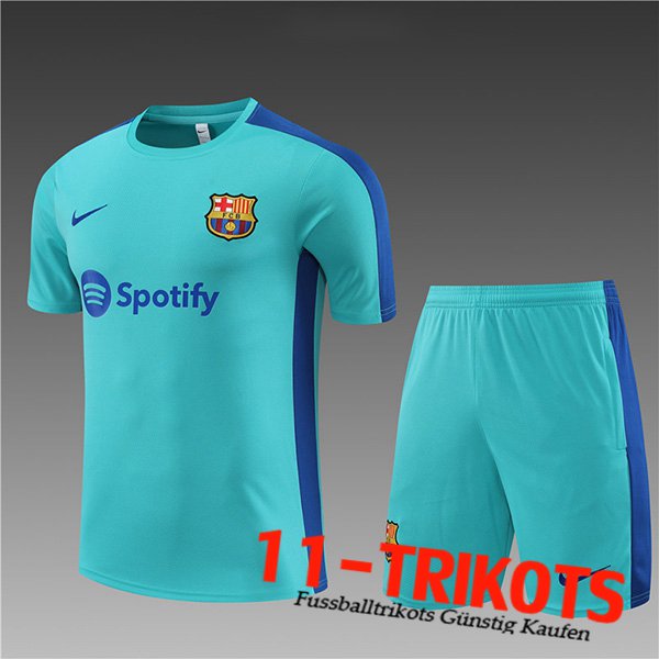 Trainingstrikot + Shorts Barcellona Kinder Hellblau 2023/2024