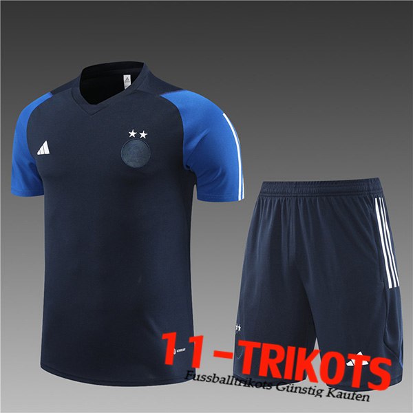 Trainingstrikot + Shorts Algerien Kinder Navy blau 2023/2024