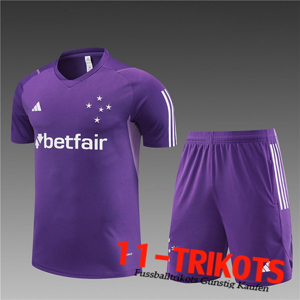 Trainingstrikot + Shorts Cruzeiro Kinder lila 2023/2024