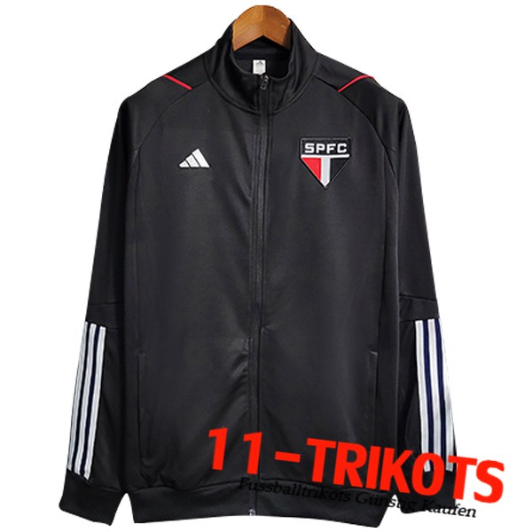 Trainingsjacke Sao Paulo FCs Schwarz 2023/2024