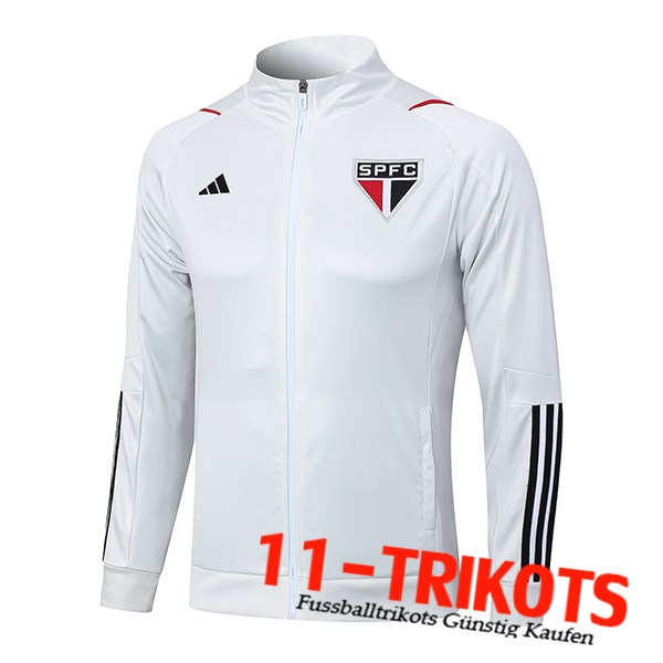 Trainingsjacke Sao Paulo FC Weiß 2023/2024