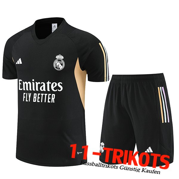 Trainingstrikot + Shorts Real Madrid Schwarz 2023/2024 -02