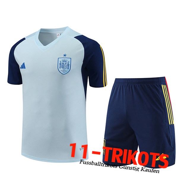 Trainingstrikot + Shorts Spanien Hellblau 2023/2024 -02