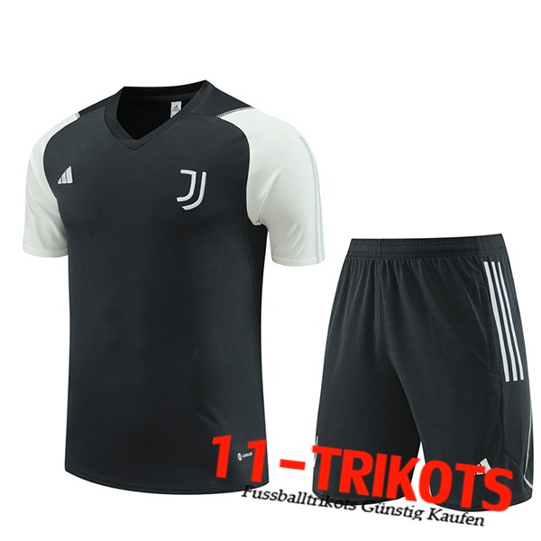 Trainingstrikot + Shorts Juventus Dunkelgrau 2023/2024