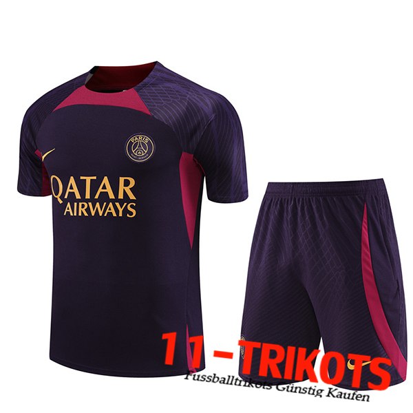 Trainingstrikot + Shorts PSG Blau/lila 2023/2024